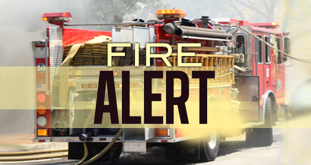 Louie: Fire alert slider_fire truck, daytime, reads "Fire Alert"