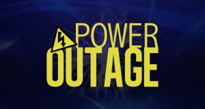 Louie: Power outage slider_plain background, reads "power outage"