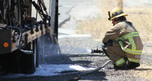 Newhall Vehicle Fire Results In Response From Firefighters After Explosion Heard