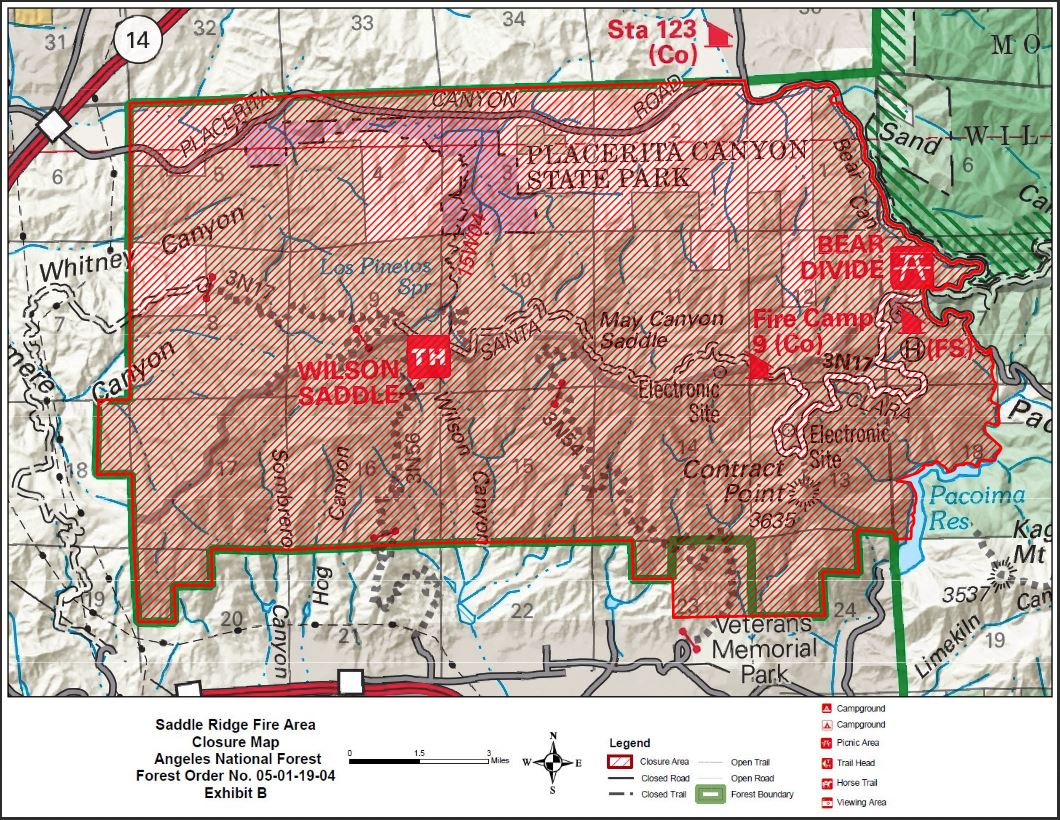 USFS ANF Closure - Saddleridge fire