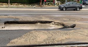 Water main break - Newhall Ranch Road 2