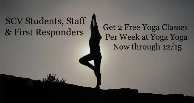 SCV Students & Staff, First Responders Get 2 Free Yoga Classes Per Week at Yoga Yoga Now through 12/15 - Top Things to do in Santa Clarita