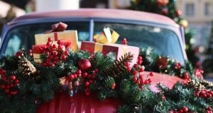Christmas Presents on car