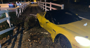 Stolen Corvette Valencia Crash