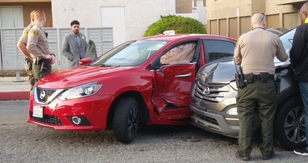 A collision in Canyon Country Thursday afternoon.