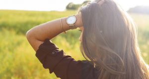 Woman wearing a watch