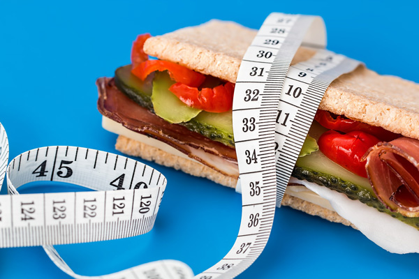 Image of sandwich and tape measure
