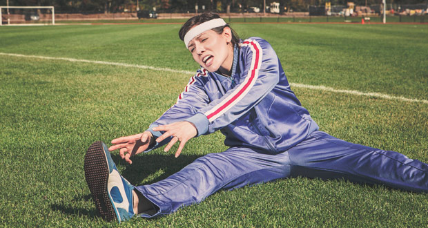 Woman stretching