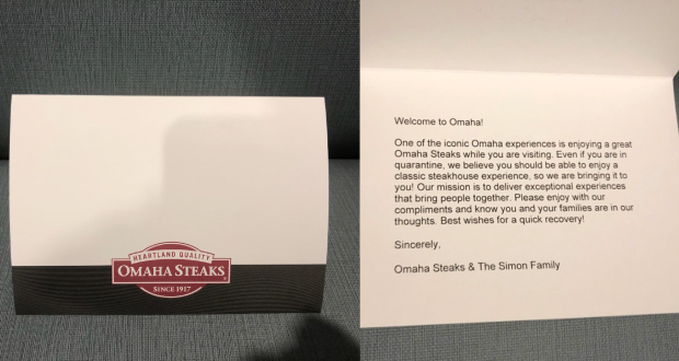 omaha steaks note