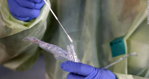 A COVID-19 swab test