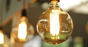 Image of lit light bulb