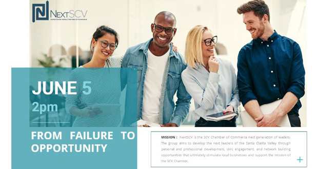 SCV Chamber of Commerce NextSCV Webinar Series: From Failure to Opportunity- Top Thngs to do in Santa Clarita