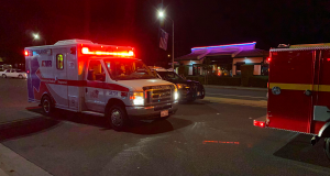 Paramedics on scene on Lyons Ave in front of Jimmy Deans.