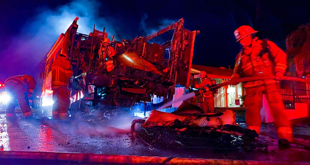 Saugus Motorhome Fire