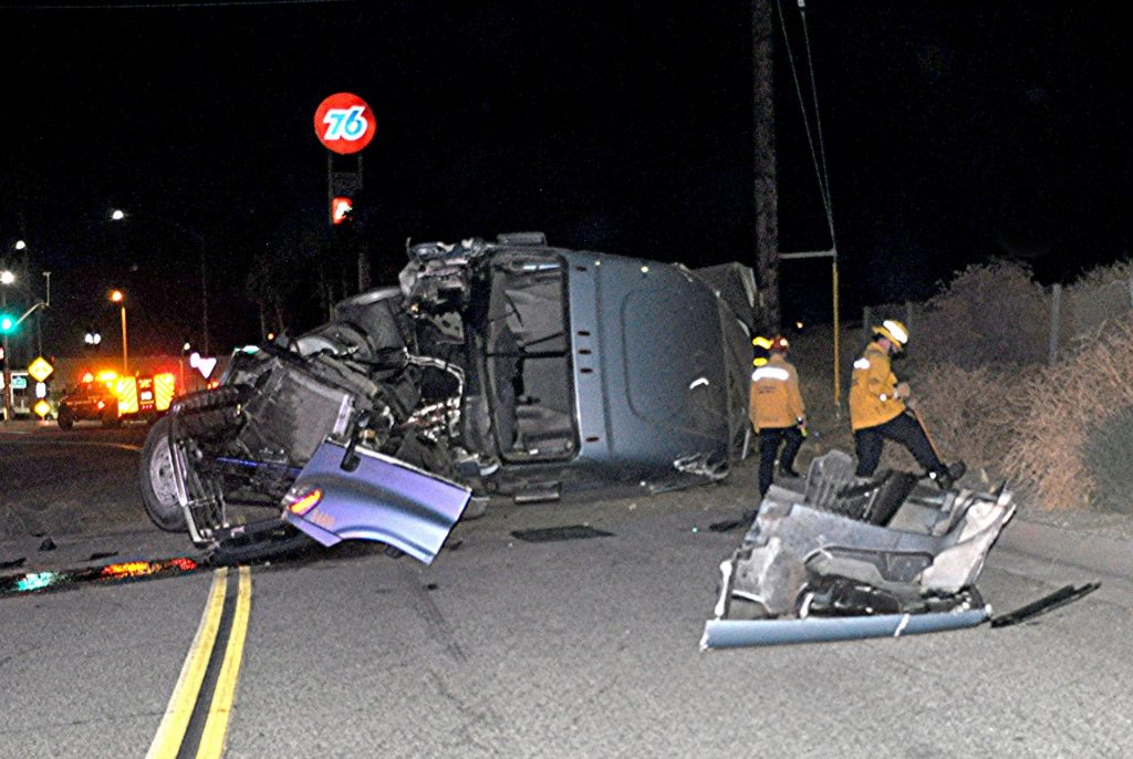 Castaic Crash Big RIg Crash Dog Food
