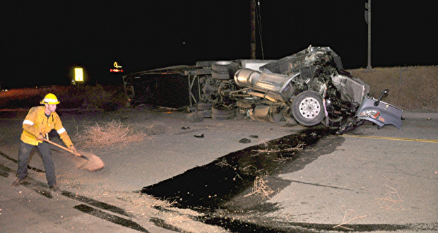 Castaic Crash Big RIg Crash Dog Food