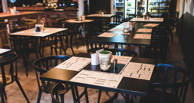 Tables in restaurant
