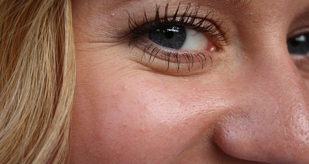closeup of womans face