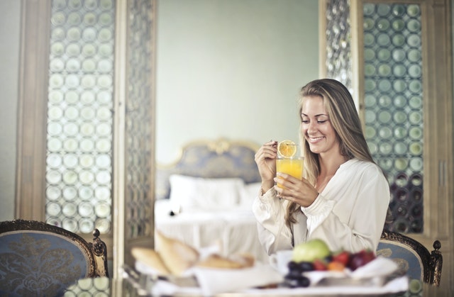 Woman detoxing
