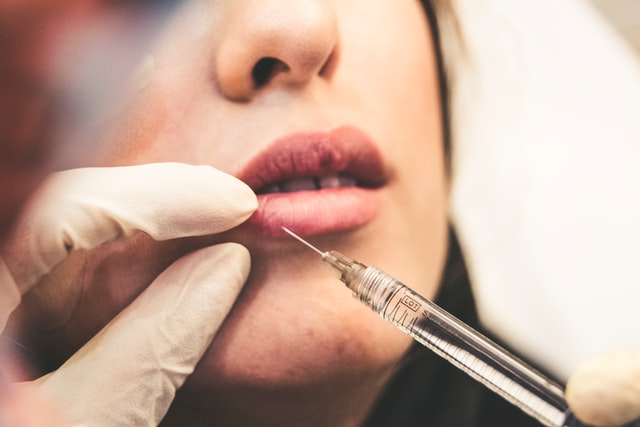 Woman getting botox
