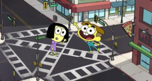 Two main characters from animated series Big City Greens