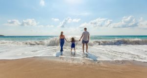 Family on the beach