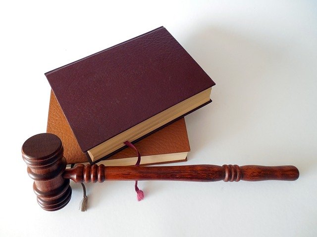 Gavel and books