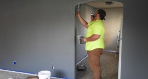 man painting