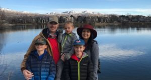 Deputy Perrigo and family at a lake