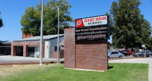 Photo of Hart High School sign