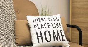 Pillows on sofa