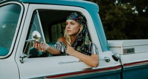 Woman in truck