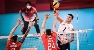 Team USA competes against the Russia Olympic Comittee