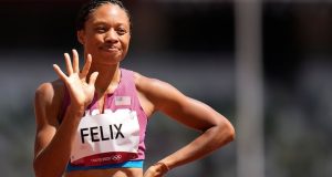Allyson Felix at the 2020 Tokyo Olympics