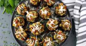 Stiff Arm Stuffed Mushroom recipe just a pinch 090826