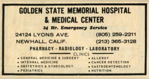 golden state memorial hospital scv history 091826